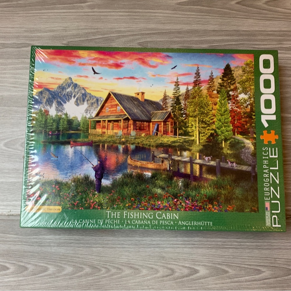 The fishing cabin 1000 piece puzzle new sealed
